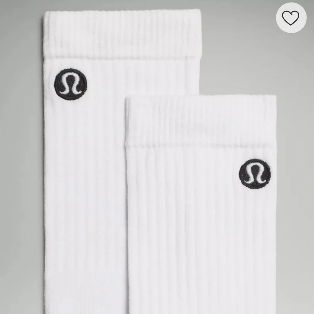 Lululemon Men’s Daily Stride Ribbed Comfort Crew Sock Stripe *3 pack, White, L